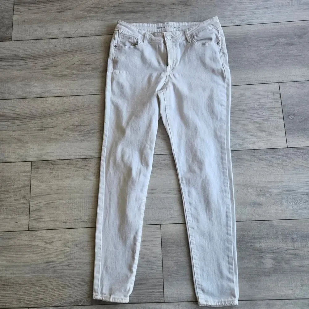 Old Navy Rockstar White Jeans